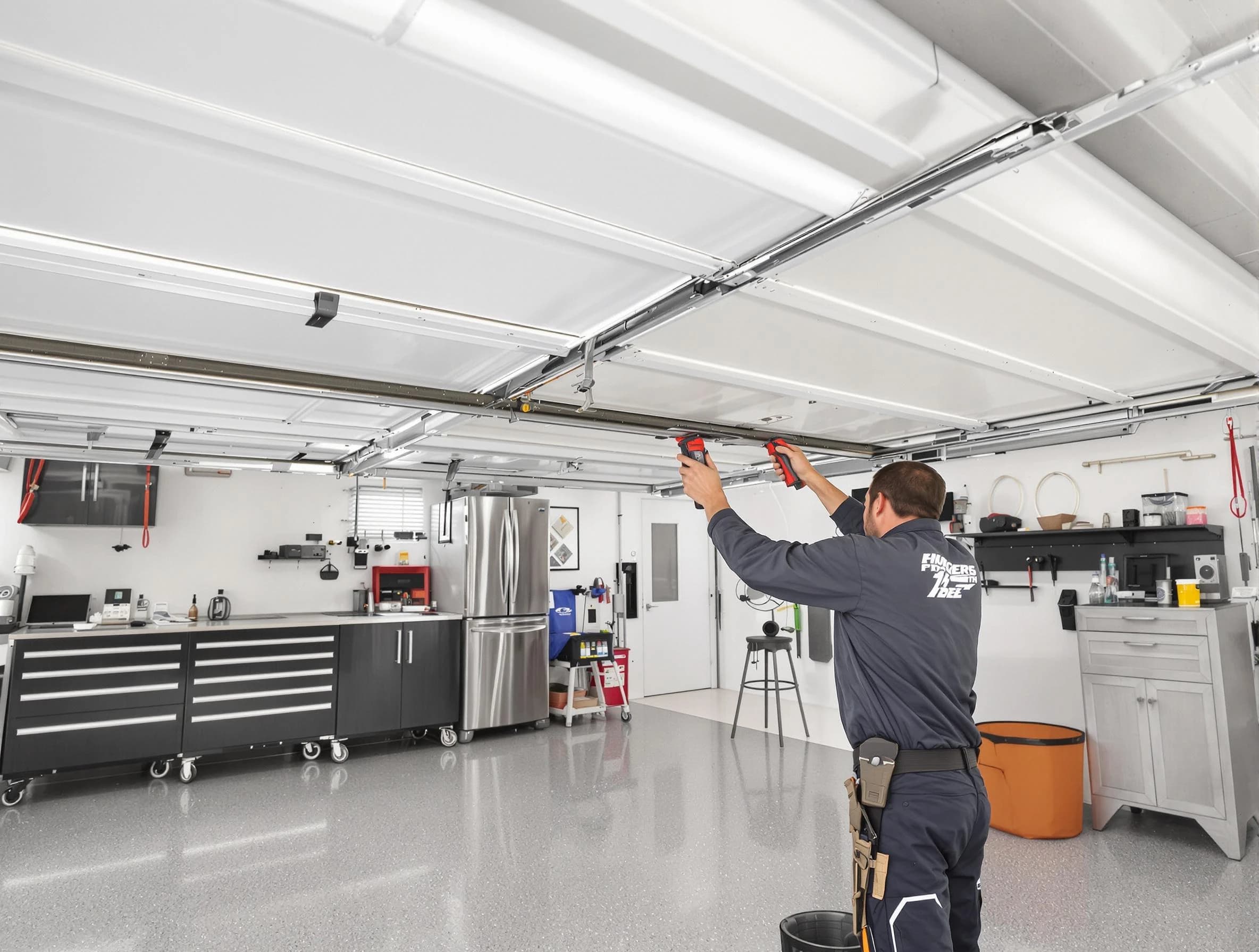 Overhead garage door repair service by Stonegate Garage Door Repair in Stonegate