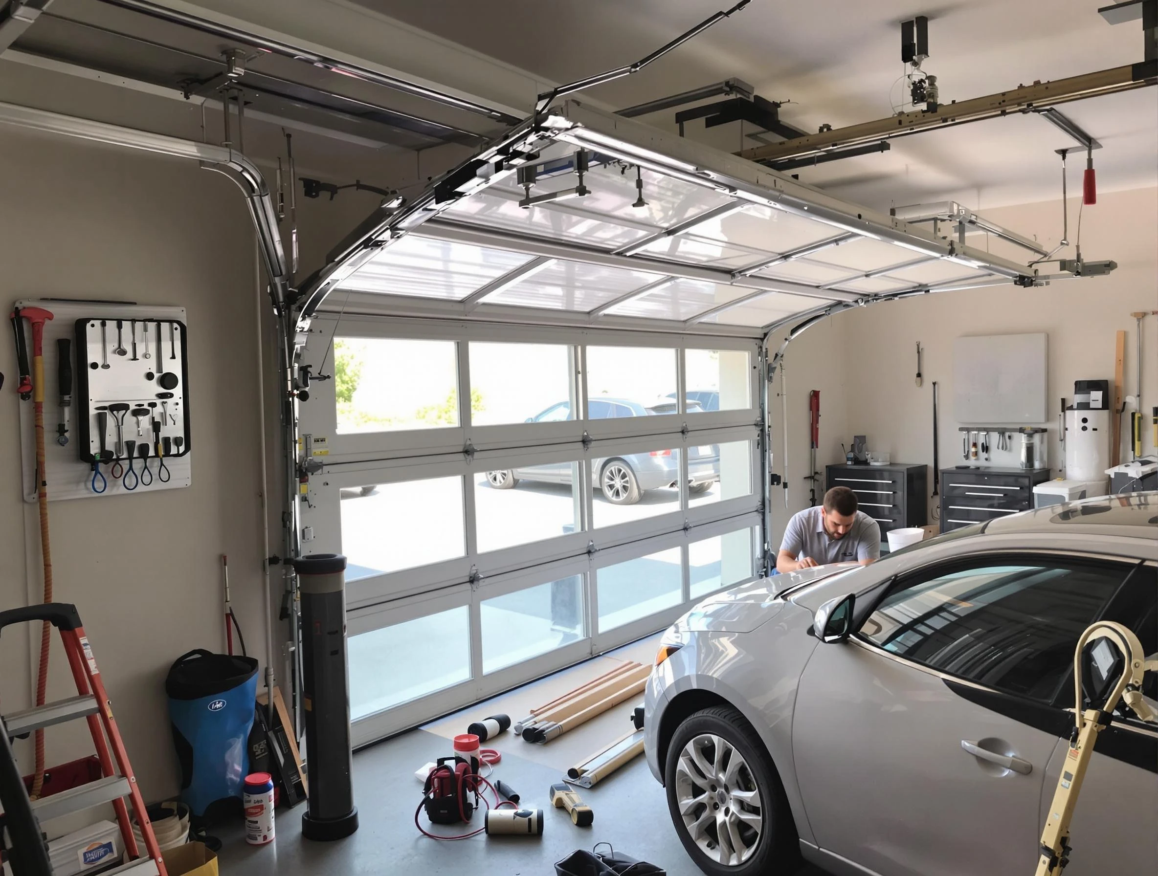 Garage door noise reduction service by Stonegate Garage Door Repair in Stonegate
