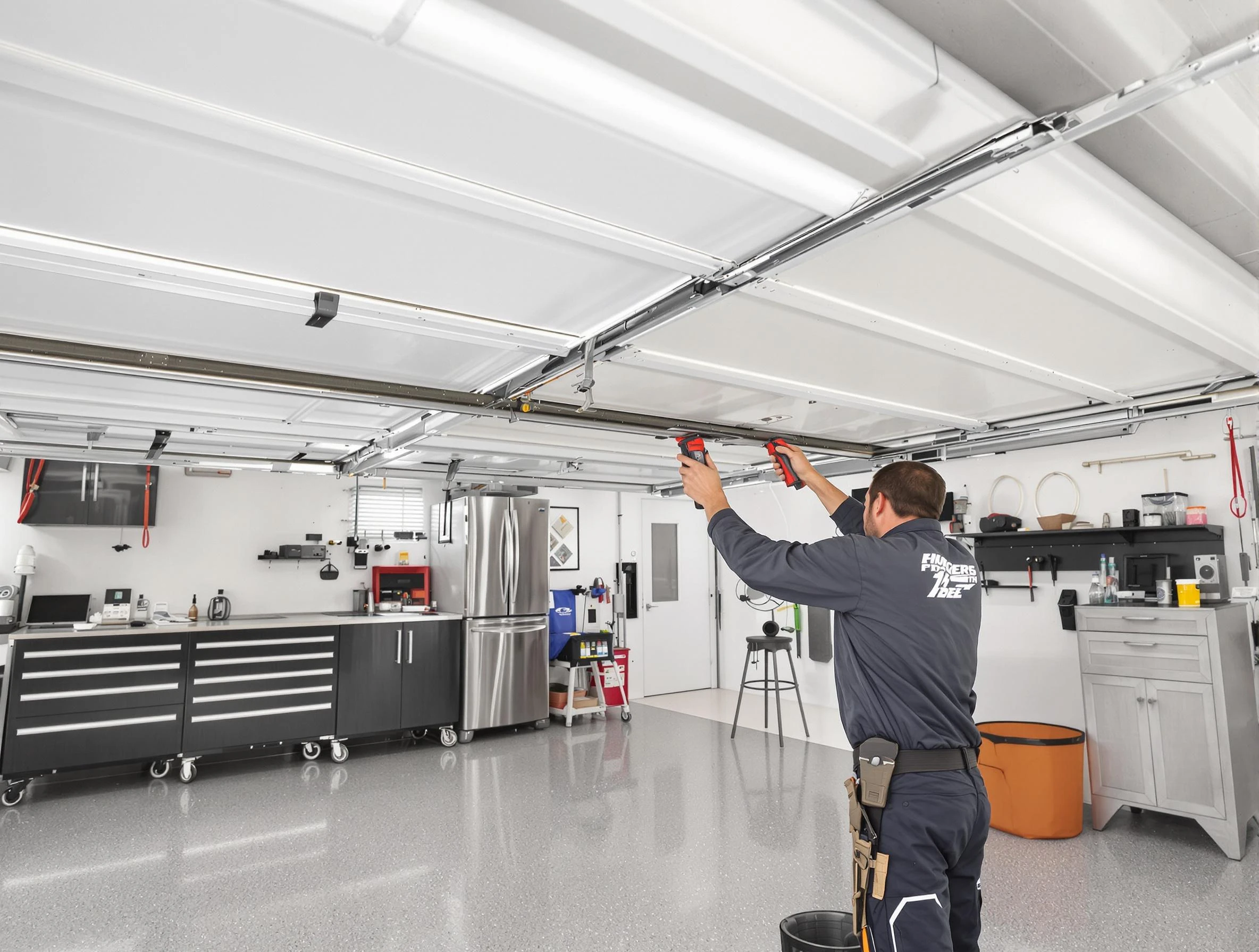 Overhead garage door repair service by Stonegate Garage Door Repair in Stonegate